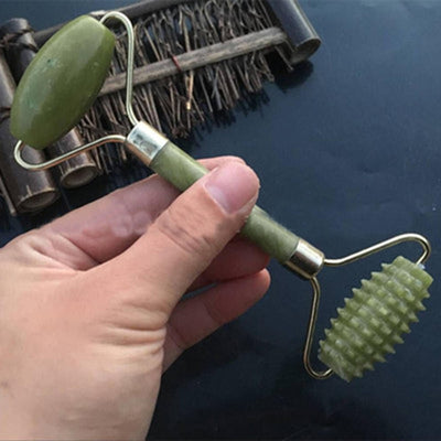 Facial Massage Roller Double Heads Jade Stone